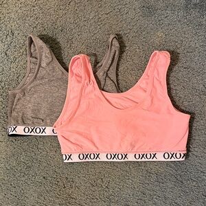 XOXO Pink and Gray Sports Bras